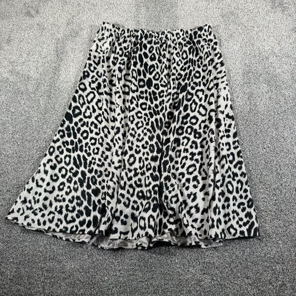 Vintage Skirt Size 16 Petite Skater Mid Flowy Leopard Print 90s Retro Style Y2K - Picture 1 of 5